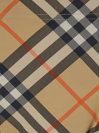 Burberry Men Beige Speedo With Check Motif In Polyamide Man