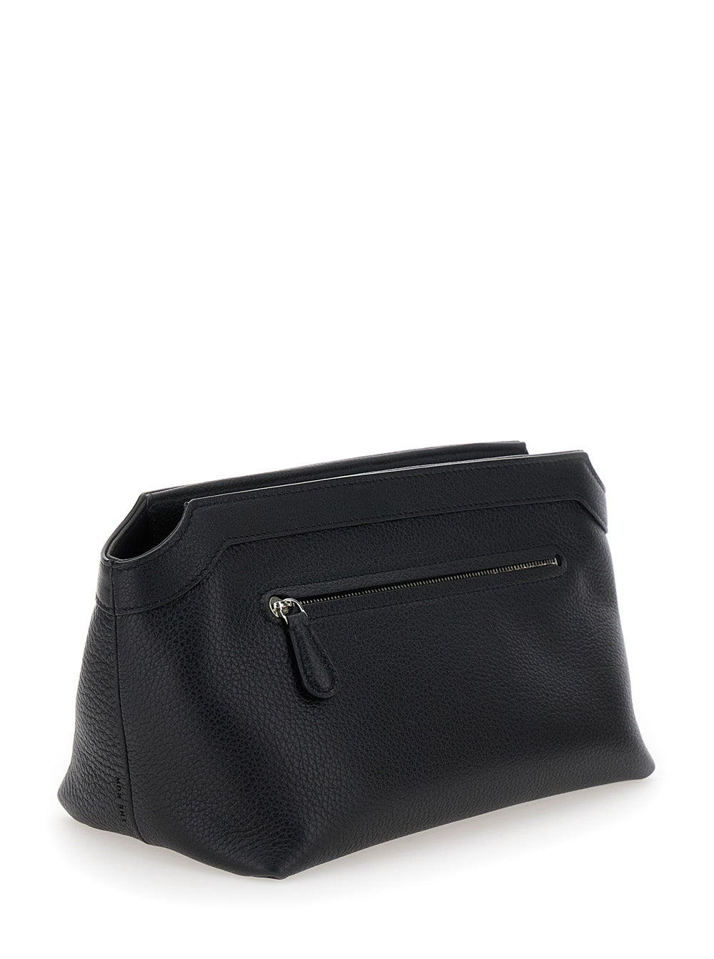 THE ROW The Row Women Blackterrasse Pouch In Shiny Grain Leather Woman