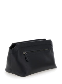 THE ROW The Row Women Blackterrasse Pouch In Shiny Grain Leather Woman
