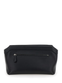 THE ROW The Row Women Blackterrasse Pouch In Shiny Grain Leather Woman