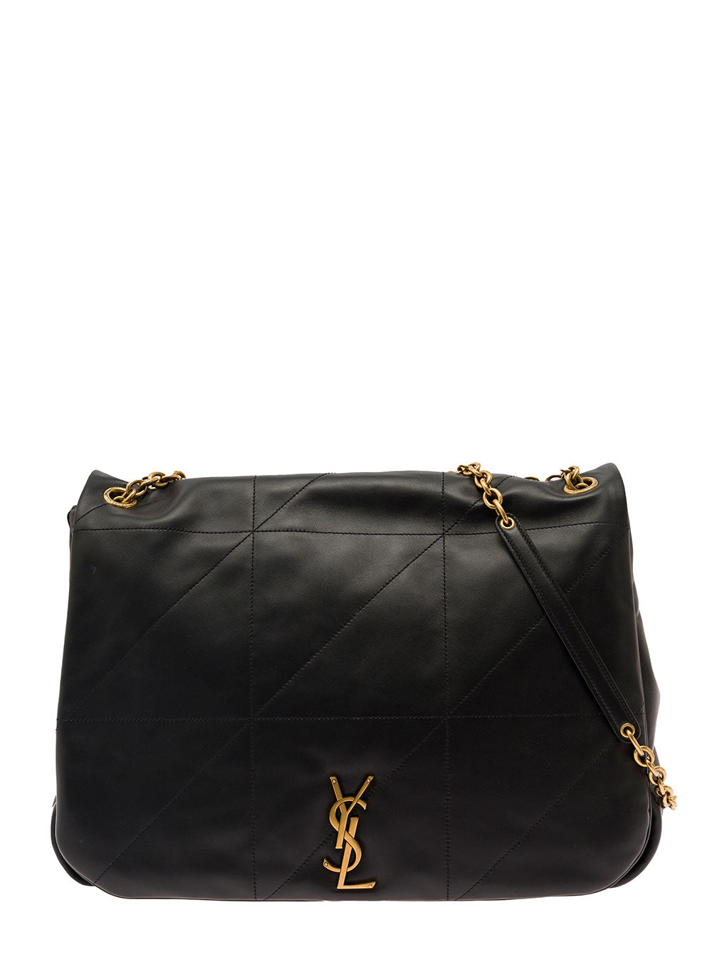 SAINT LAURENT Saint Laurent Women 'Jamie 4.3' Maxi Black Shoulder Bag With Cassandre Detail In Quilted Leather Woman