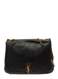 SAINT LAURENT Saint Laurent Women 'Jamie 4.3' Maxi Black Shoulder Bag With Cassandre Detail In Quilted Leather Woman