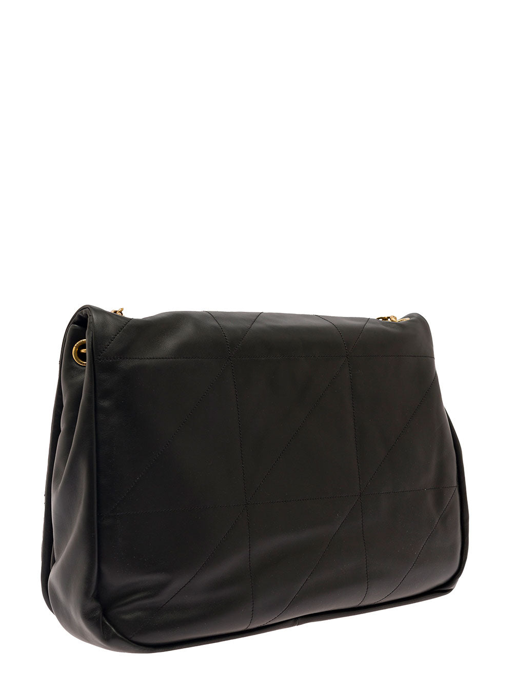 SAINT LAURENT Saint Laurent Women 'Jamie 4.3' Maxi Black Shoulder Bag With Cassandre Detail In Quilted Leather Woman
