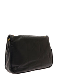 SAINT LAURENT Saint Laurent Women 'Jamie 4.3' Maxi Black Shoulder Bag With Cassandre Detail In Quilted Leather Woman