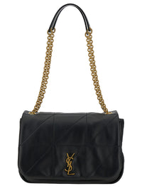 SAINT LAURENT Saint Laurent Women 'Small Jamie 4.3' Black Crossbody Bag With Cassandre Detail In Quilted Leather Woman