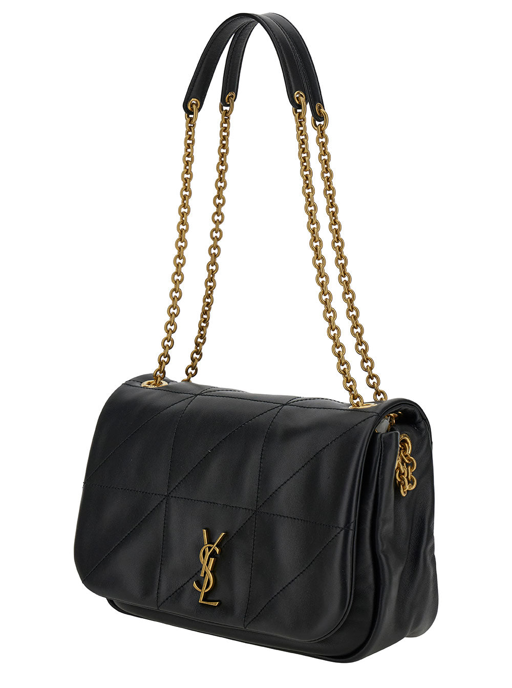 SAINT LAURENT Saint Laurent Women 'Small Jamie 4.3' Black Crossbody Bag With Cassandre Detail In Quilted Leather Woman