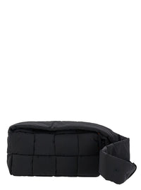 Bottega Veneta Men 'Padded Tech Cassette' Black Cross Body Bag In Techno Fabric Man