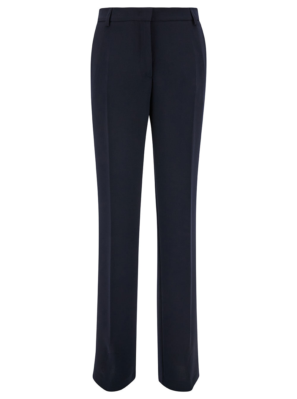 Leplain Women Blue Straight Pants With Concealed Closure In Candy Woman