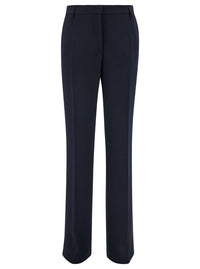 Leplain Women Blue Straight Pants With Concealed Closure In Candy Woman