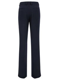 Leplain Women Blue Straight Pants With Concealed Closure In Candy Woman