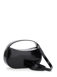 COPERNI Coperni Women 'Sound Swipe Small' Black Handbag With Logo Detail In Leather Woman