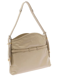 GIVENCHY Givenchy Women 'Voyou' Beige Shoulder Bag With Embossed Logo In Smooth Leather Woman
