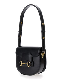 Gucci Women 'Gucci Horsebit 1955' Mini Black Shoulder Bag With Horsebit Detail In Leather Woman