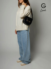 Gucci Women 'Gucci Horsebit 1955' Mini Black Shoulder Bag With Horsebit Detail In Leather Woman