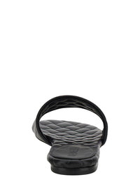 Bottega Veneta Women 'Slide Amy' Black Sandals With Intreccio Motif In Leather Woman