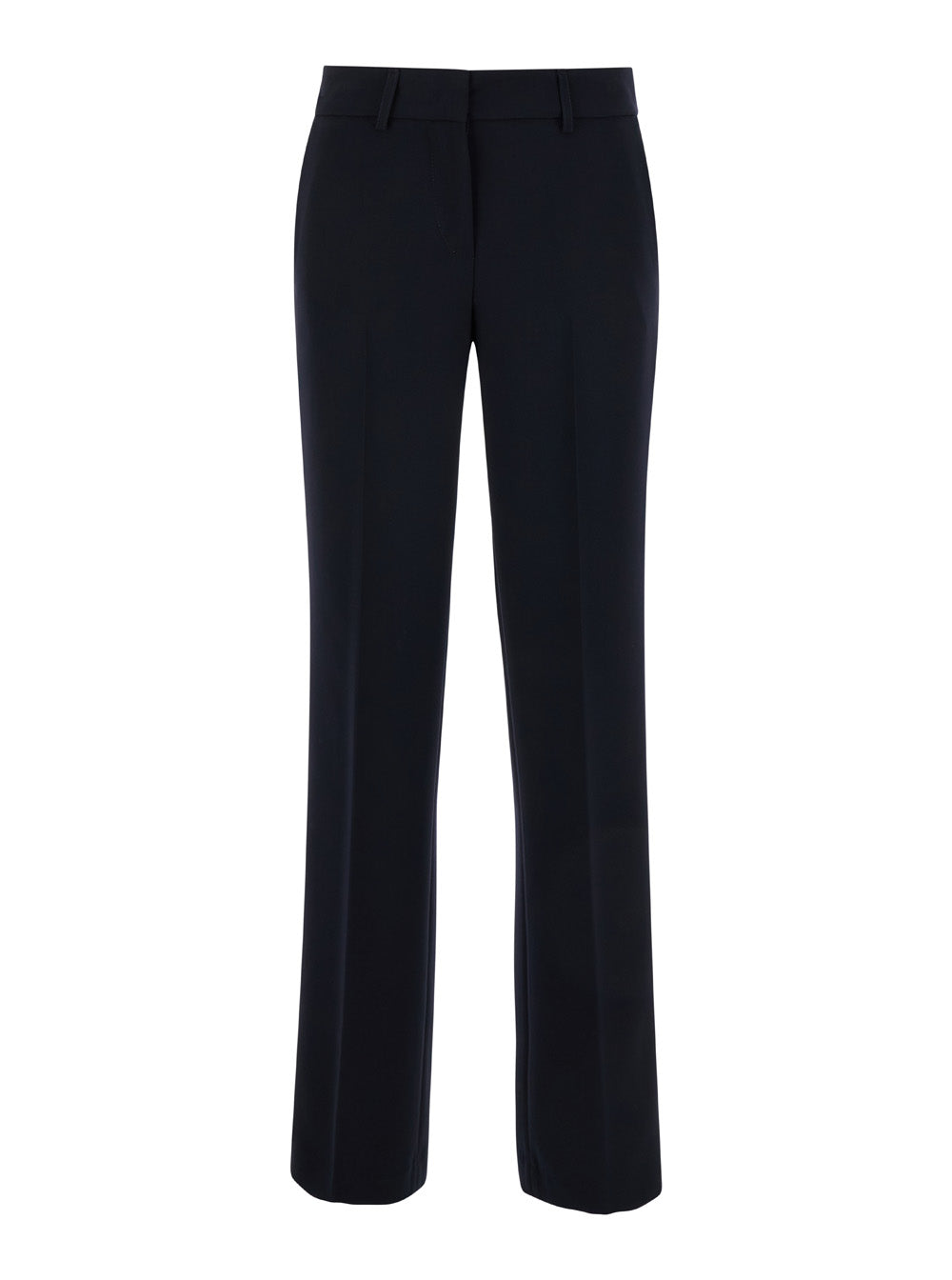 Leplain Women Straight Blue Pants With Belt Loops In Fabric Woman