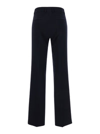 Leplain Women Straight Blue Pants With Belt Loops In Fabric Woman