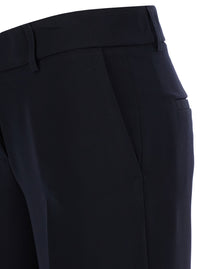 Leplain Women Straight Blue Pants With Belt Loops In Fabric Woman