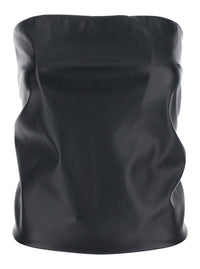 Sportmax Women 'Lindsey' Black Bandeau Top With V-Neck On The Back In Tech Fabric Woman