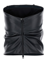 Sportmax Women 'Lindsey' Black Bandeau Top With V-Neck On The Back In Tech Fabric Woman