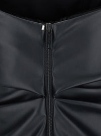 Sportmax Women 'Lindsey' Black Bandeau Top With V-Neck On The Back In Tech Fabric Woman