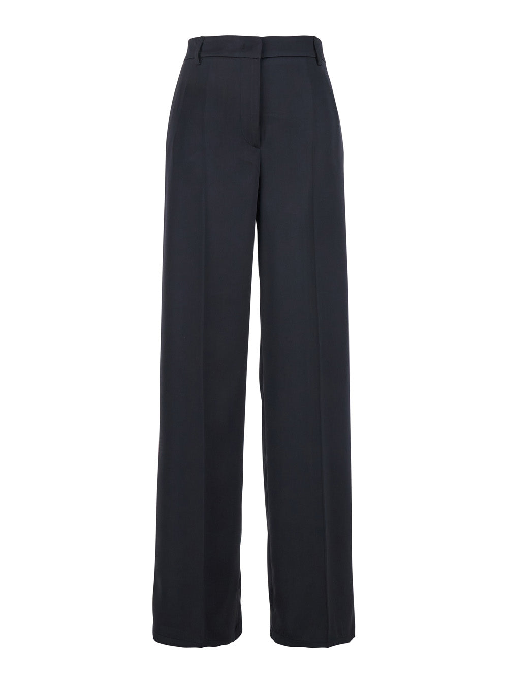 Leplain Women Blue Tailored Pants In Satin Woman
