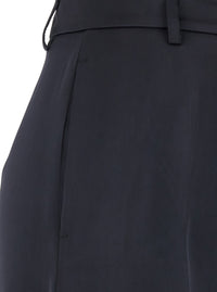 Leplain Women Blue Tailored Pants In Satin Woman