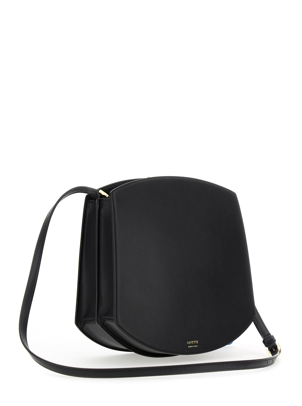 SAVETTE Savette Women 'Florence' Black Crossbody Bag With Magnetic Strap Closure In Leather Woman