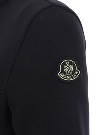 MONCLER Moncler Women Black Dress With Logo Patch Applied On The Sleeve In Cotton Blend Woman