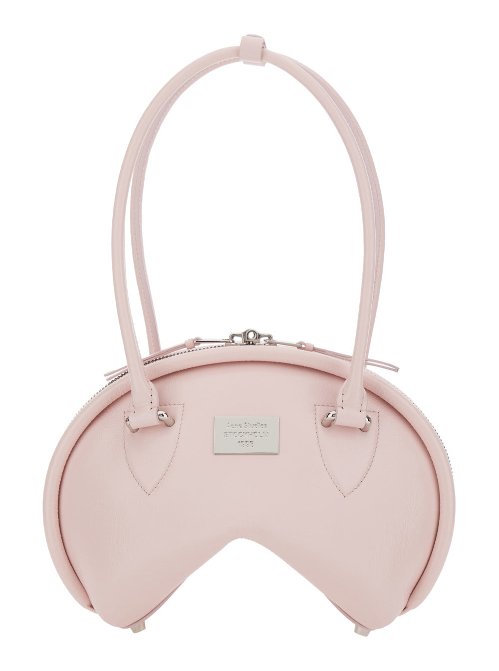 ACNE STUDIOS Acne Studios Women Pink Handbag With Two Top Handles And Logo Plaque On The Front In Leather Woman