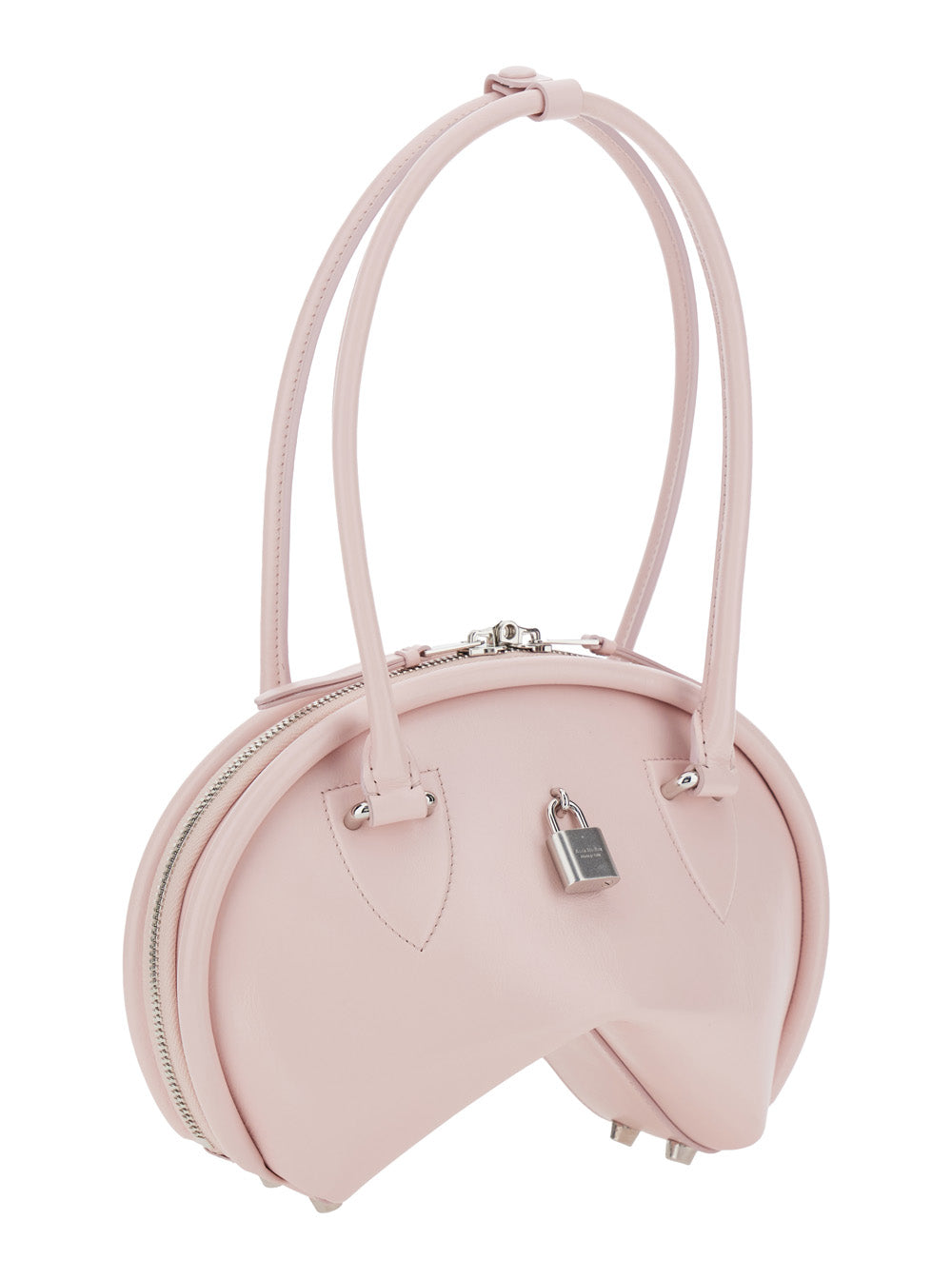 ACNE STUDIOS Acne Studios Women Pink Handbag With Two Top Handles And Logo Plaque On The Front In Leather Woman