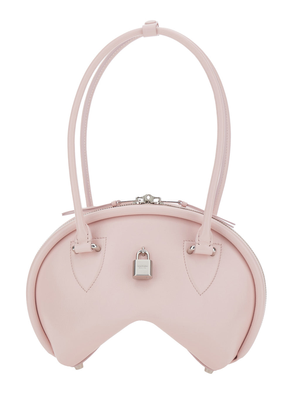 ACNE STUDIOS Acne Studios Women Pink Handbag With Two Top Handles And Logo Plaque On The Front In Leather Woman
