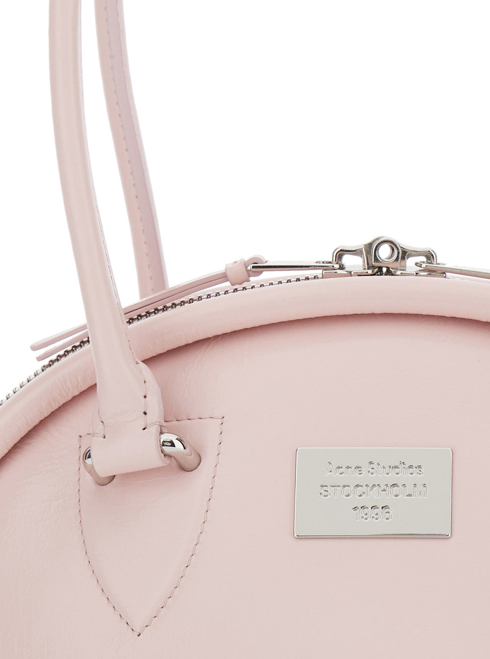 ACNE STUDIOS Acne Studios Women Pink Handbag With Two Top Handles And Logo Plaque On The Front In Leather Woman
