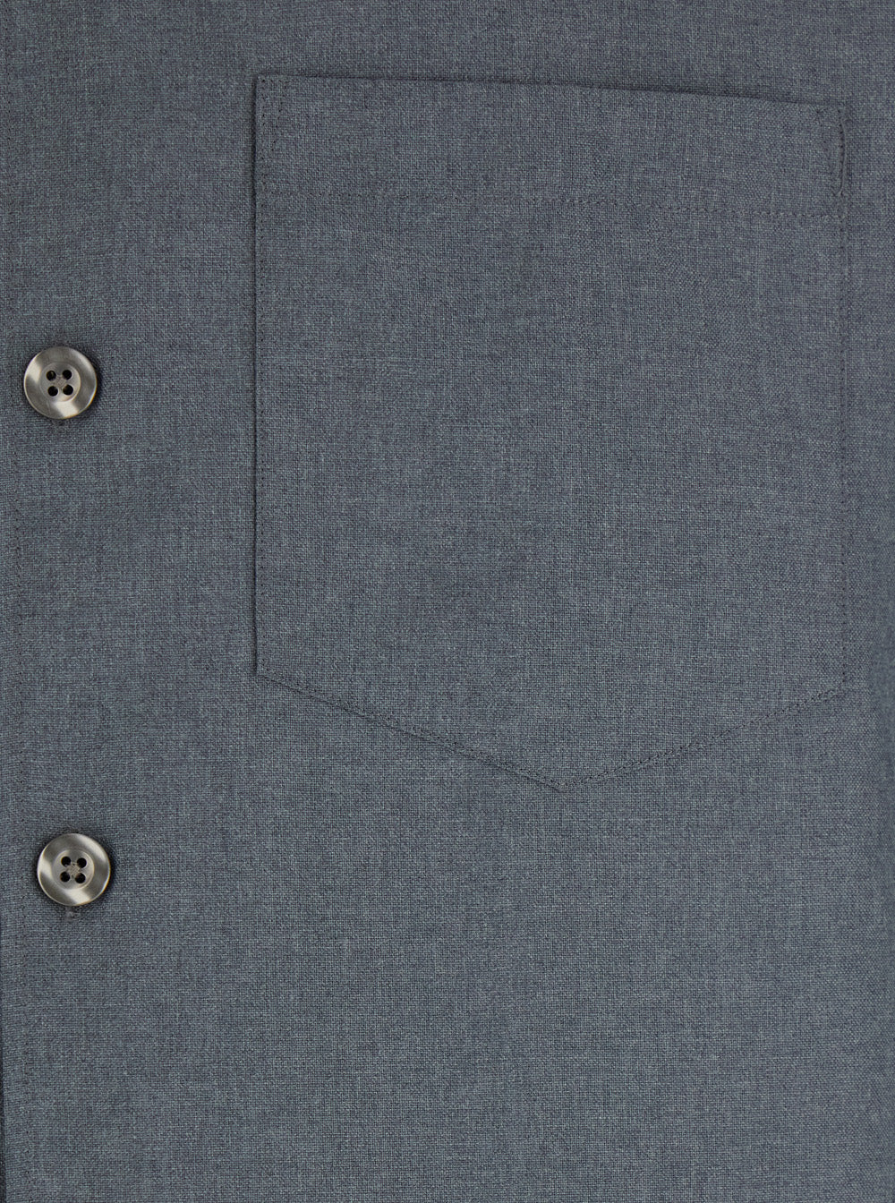 Leplain Men Grey Shirt With Classic Collar In Virgin Wool Blend Man