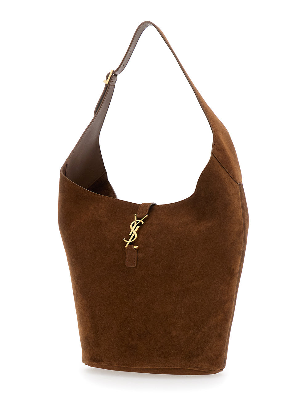 SAINT LAURENT Saint Laurent Women 'Le 5 À 7'  Brown Shoulder Bag With Hook Closure With Cassandre In Soft Leather Woman
