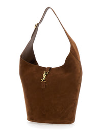 SAINT LAURENT Saint Laurent Women 'Le 5 À 7'  Brown Shoulder Bag With Hook Closure With Cassandre In Soft Leather Woman