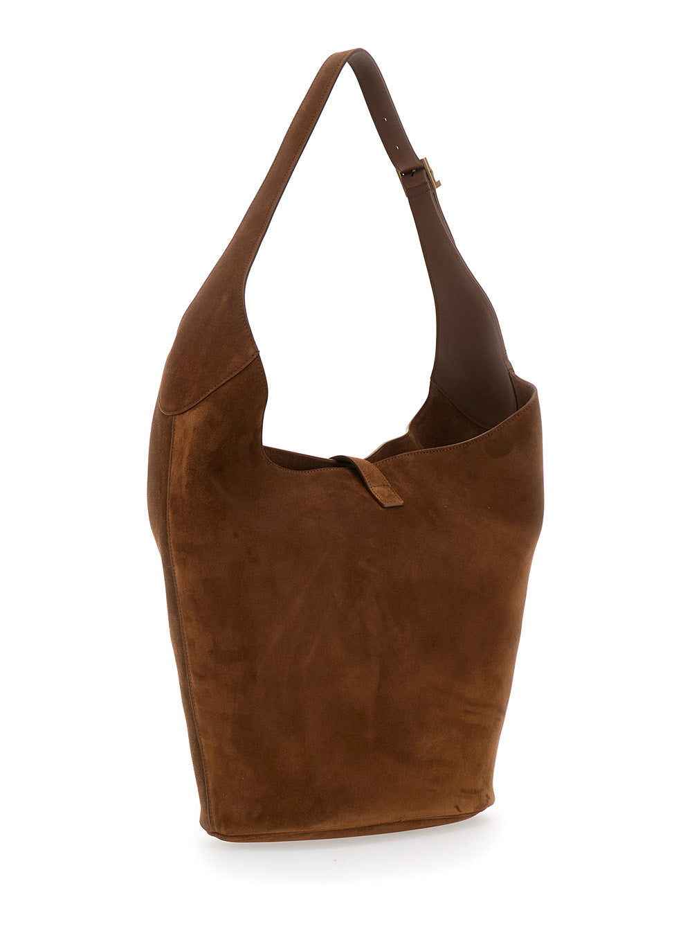 SAINT LAURENT Saint Laurent Women 'Le 5 À 7'  Brown Shoulder Bag With Hook Closure With Cassandre In Soft Leather Woman
