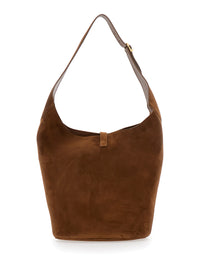 SAINT LAURENT Saint Laurent Women 'Le 5 À 7'  Brown Shoulder Bag With Hook Closure With Cassandre In Soft Leather Woman