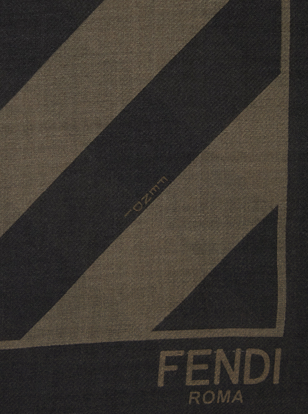 FENDI Fendi Men Beige Square Stole With All-Over Striped Motif And Logo Lettering On The Hem In Cotton And Silk Blend Man