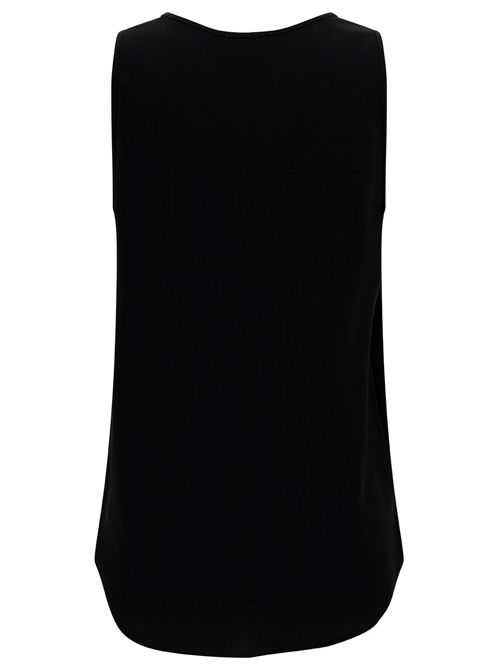 P.A.R.O.S.H. Women Black Tank Top With Plunging U Neckline In Polyamide Woman