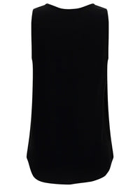 P.A.R.O.S.H. Women Black Tank Top With Plunging U Neckline In Polyamide Woman