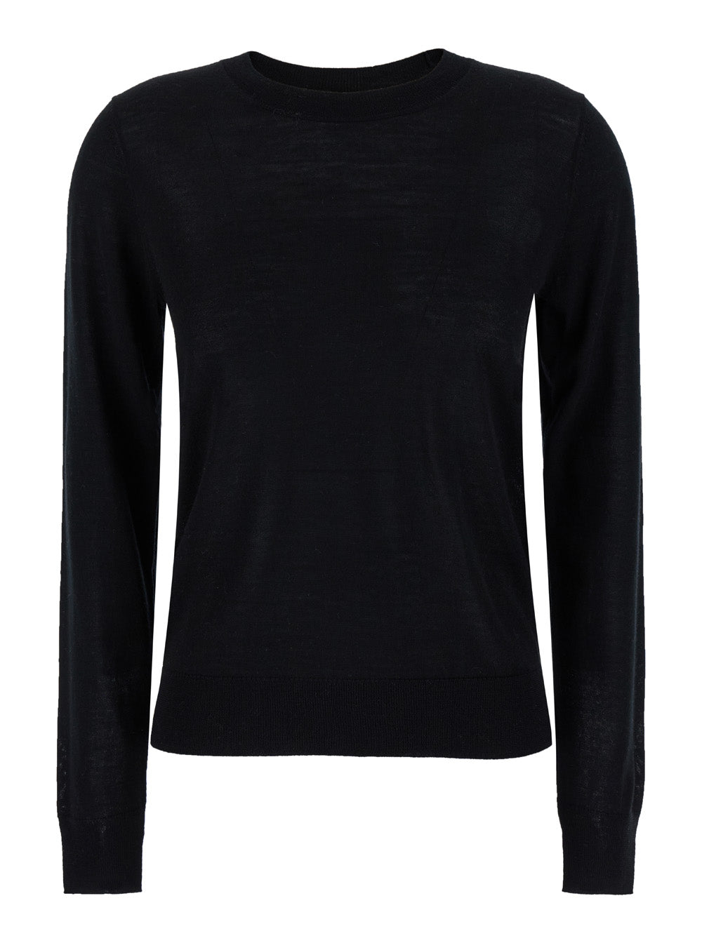 P.A.R.O.S.H. Women Black Crewneck Long Sleeve Sweater In Fabric Woman