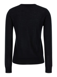 P.A.R.O.S.H. Women Black Crewneck Long Sleeve Sweater In Fabric Woman