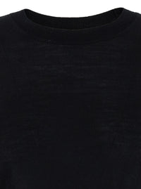 P.A.R.O.S.H. Women Black Crewneck Long Sleeve Sweater In Fabric Woman