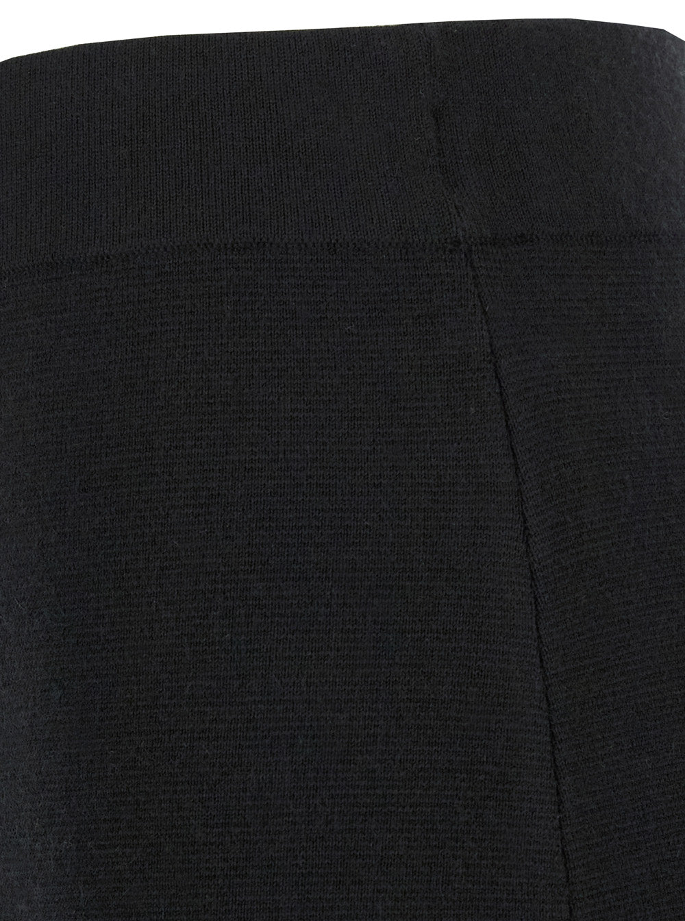 P.A.R.O.S.H. Women Black Skirt With High Elastic Waist And Straight Hem In Wool And Cashmere Stretch Woman