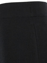 P.A.R.O.S.H. Women Black Skirt With High Elastic Waist And Straight Hem In Wool And Cashmere Stretch Woman