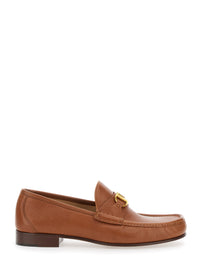 Valentino Garavani Men Brown Loafers With Vlogo Signature Detail In Leather Man