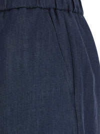 Leplain Women Blue Shorts With Elastic Drawstring Waist In Tech Fabric Woman