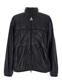 Moncler Genius Men 'Anubis' Black Jacket With Foldable Design And Iconic Logo Patch In Lightweight Nylon Man