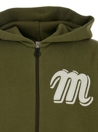 Moncler Genius Men Green Sweatshirt With Monogram Embroidery On The Front And Logo Patch On The Sleeve In Cotton Jersey Man